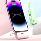 Tragbare Powerbank mit hoher Kapazität und integrierten Kabeln