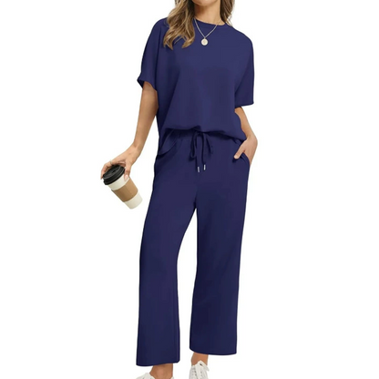 🔥50% RABATT! Damen Set: Weiches Oberteil + weite Hose – Lässig, komfortabel & vielseitig