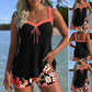 Bedrucktes Badeanzug-Set mit Oberteil und Shorts