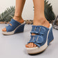 ✨ Denim-Plateau-Sandalen｜Lässig und komfortabel