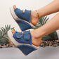 ✨ Denim-Plateau-Sandalen｜Lässig und komfortabel