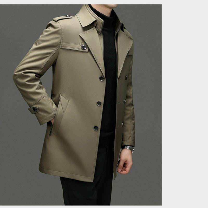 🔥Black-Friday-Mega-Angebot – 50 % Rabatt!🔥Mittellanger Trenchcoat für Herren mit herausnehmbarem Innenfutter🚀Versandkostenfrei