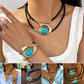 💥Heißer Verkauf✨🐌 Halsketten- und Armbandset im Vintage-Bohème-Stil