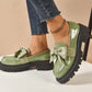 🩷Stilvolle süße Plateau-Loafer mit Schleife