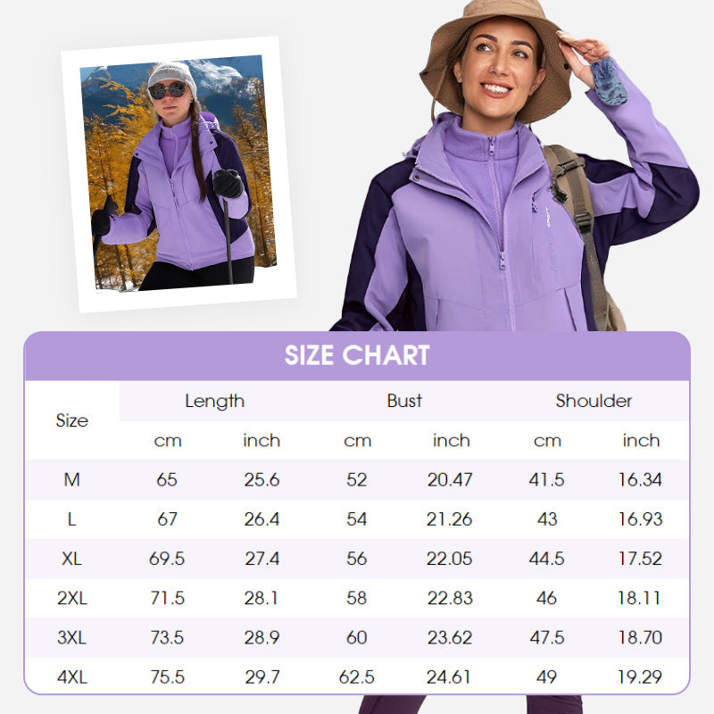 📢50% RABATT!!!⏰ Damen 3-in-1 Outdoor-Jacke mit Dreifach-Schutz - in verschiedenen Farben erhältlich