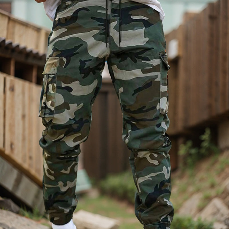 🌿🏕️ Herren Camouflagehose – Tarnmuster 🎯🔍 wasserabweisend & robust für Outdoor-Jagd, Angeln, taktische Einsätze mit vielen Taschen