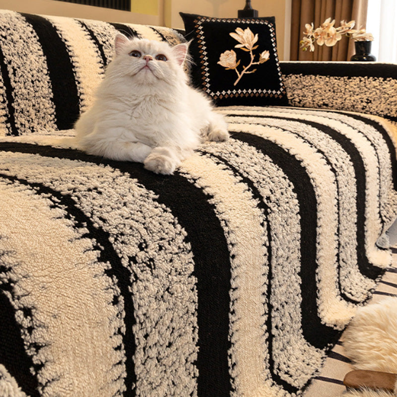 🛋️ 50% RABATT 2026! ✨ Plüsch Sofaüberwurf - Extra Dicke & Rutschfeste Decke mit Elastischen Kanten für Herbst und Winter 🍂❄️