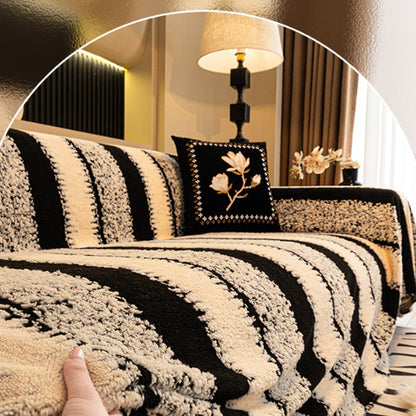 🛋️ 50% RABATT 2026! ✨ Plüsch Sofaüberwurf - Extra Dicke & Rutschfeste Decke mit Elastischen Kanten für Herbst und Winter 🍂❄️