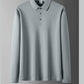 Herren einfarbiges Business-Casual-Oberteil mit Kragen