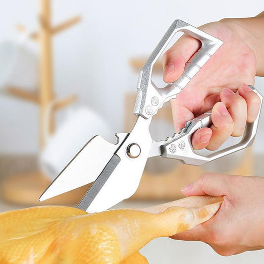 ✂️ 50% RABATT! ✨ MULTIFUNKTIONSCHEERE - Hochleistungs-Küchen- & Geflügelschere, Rutschfester Griff, Zerkleinert Kräuter & Nüsse, Spülmaschinenfest 🍗🌿