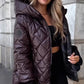 Damen Pufferjacke mit Diamant-Steppmuster