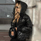 Damen Pufferjacke mit Diamant-Steppmuster