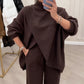 💕2-teiliges Oversize-Set aus Pullover und Hose für Damen