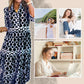 👗 50% RABATT! 🌸 Maxikleid für Damen mit Geometrischem Print & V-Ausschnitt – Figurbetont, Leichter Stoff & Perfekt Für Frühling & Sommer ☀️