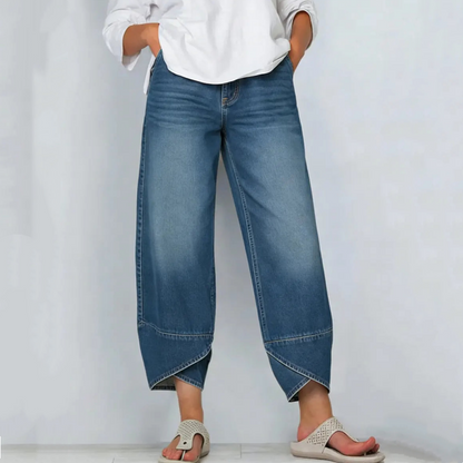 🔥2026 Hot Sale 🔥Lässige Damenjeans mit überkreuzten Trägern und weitem Bein für jede Jahreszeit