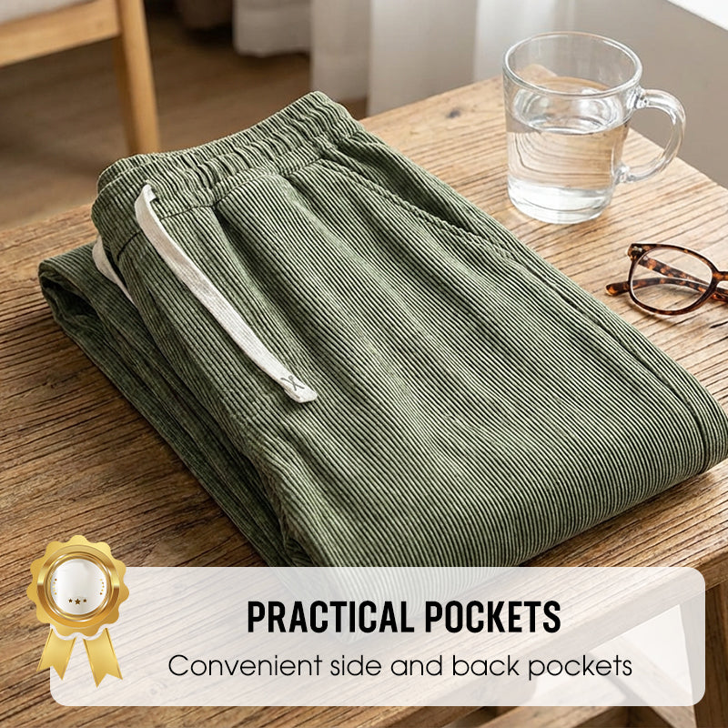 Herrenhose mit lockerer Passform, Kordelzug und Taschen