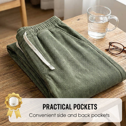 Herrenhose mit lockerer Passform, Kordelzug und Taschen