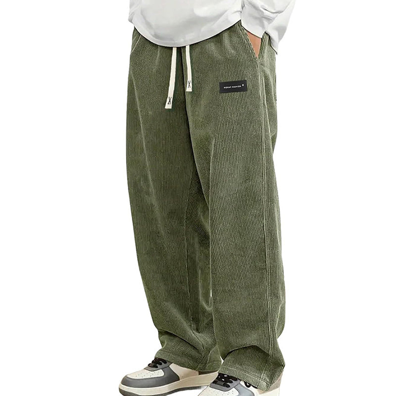 Herrenhose mit lockerer Passform, Kordelzug und Taschen