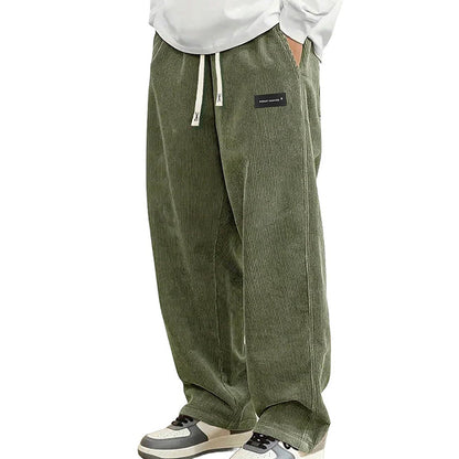 Herrenhose mit lockerer Passform, Kordelzug und Taschen