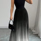 Ombré-Faltenärmelloses Stehkragen-Maxikleid ❤️