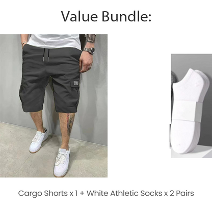 Herren Cargo-Shorts | Verstellbarer Kordelzug & Multi-Taschen | Leicht & Atmungsaktiv für Sommer