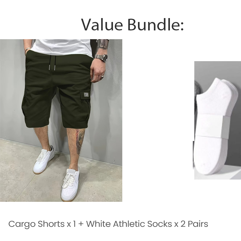 Herren Cargo-Shorts | Verstellbarer Kordelzug & Multi-Taschen | Leicht & Atmungsaktiv für Sommer