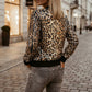 ✨ Damen Bomberjacke – Transparente Pailletten & Leopardenmuster, Funkelnd für Party & Streetstyle, S–2XL
