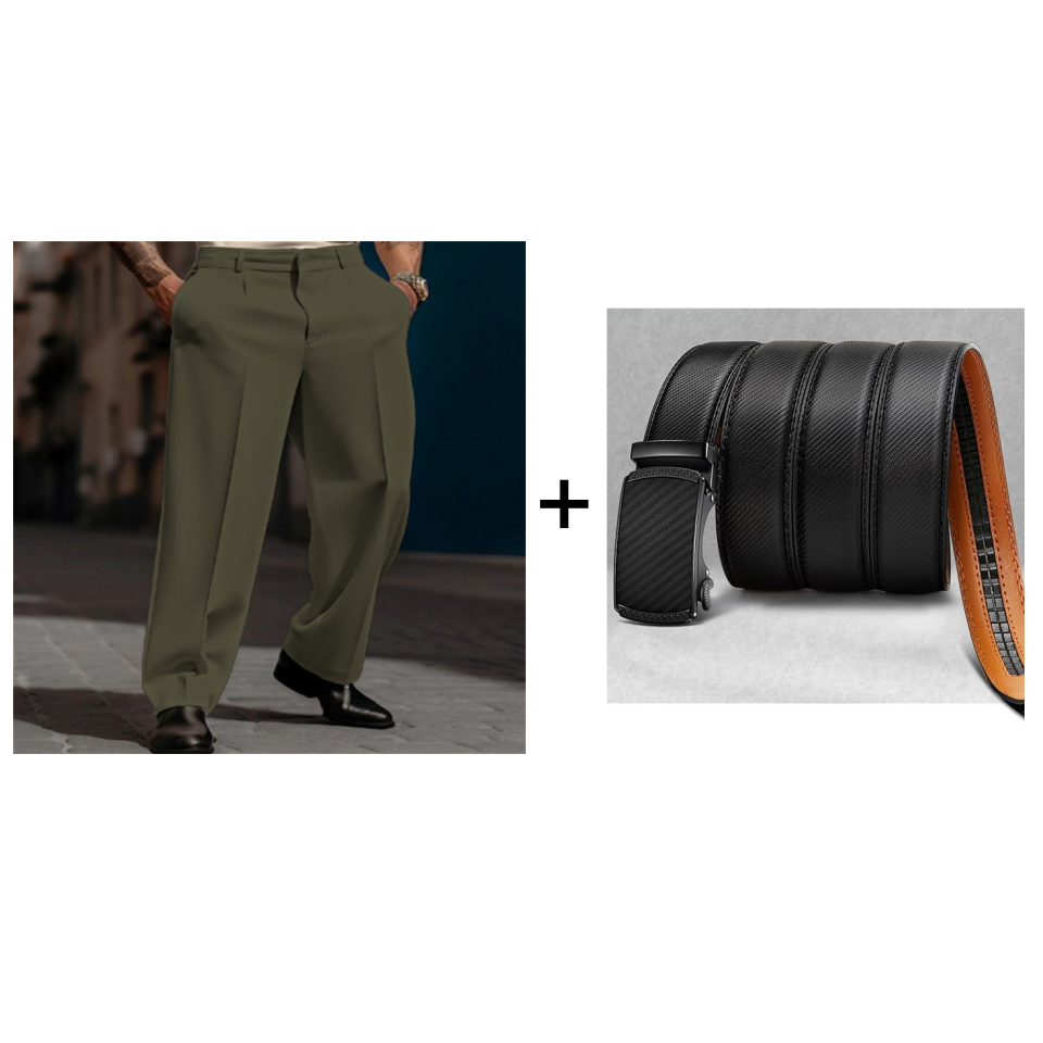 👖✨ Lässige Herrenhose mit Bundfalten und weitem Bein Perfekt für entspannte City-Styles ✓ Atmungsaktive Qualität ✓ Vielseitig kombinierbar Jetzt sichern!