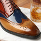 👞 Herren Britischer Stil Business-Schuhe – Spitz zulaufend, Flügelkappe, Größen EU39–EU48, bequem