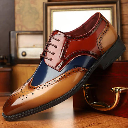 👞 Herren Britischer Stil Business-Schuhe – Spitz zulaufend, Flügelkappe, Größen EU39–EU48, bequem