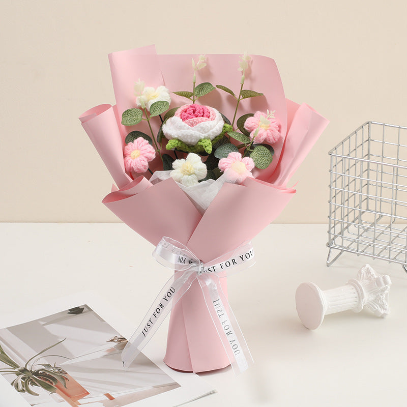 🌸🌿 Handgefertigter Häkelstrauß – Muttertags-Special mit 50% Rabatt! 🎁✨ Naturgetreu, langlebig & perfekt als Deko oder Geschenk
