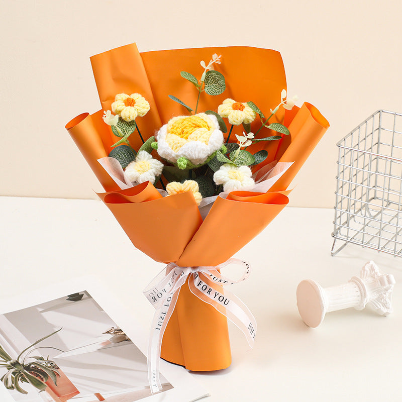 🌸🌿 Handgefertigter Häkelstrauß – Muttertags-Special mit 50% Rabatt! 🎁✨ Naturgetreu, langlebig & perfekt als Deko oder Geschenk