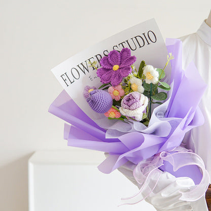 🌸🌿 Handgefertigter Häkelstrauß – Muttertags-Special mit 50% Rabatt! 🎁✨ Naturgetreu, langlebig & perfekt als Deko oder Geschenk