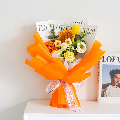 🌸🌿 Handgefertigter Häkelstrauß – Muttertags-Special mit 50% Rabatt! 🎁✨ Naturgetreu, langlebig & perfekt als Deko oder Geschenk