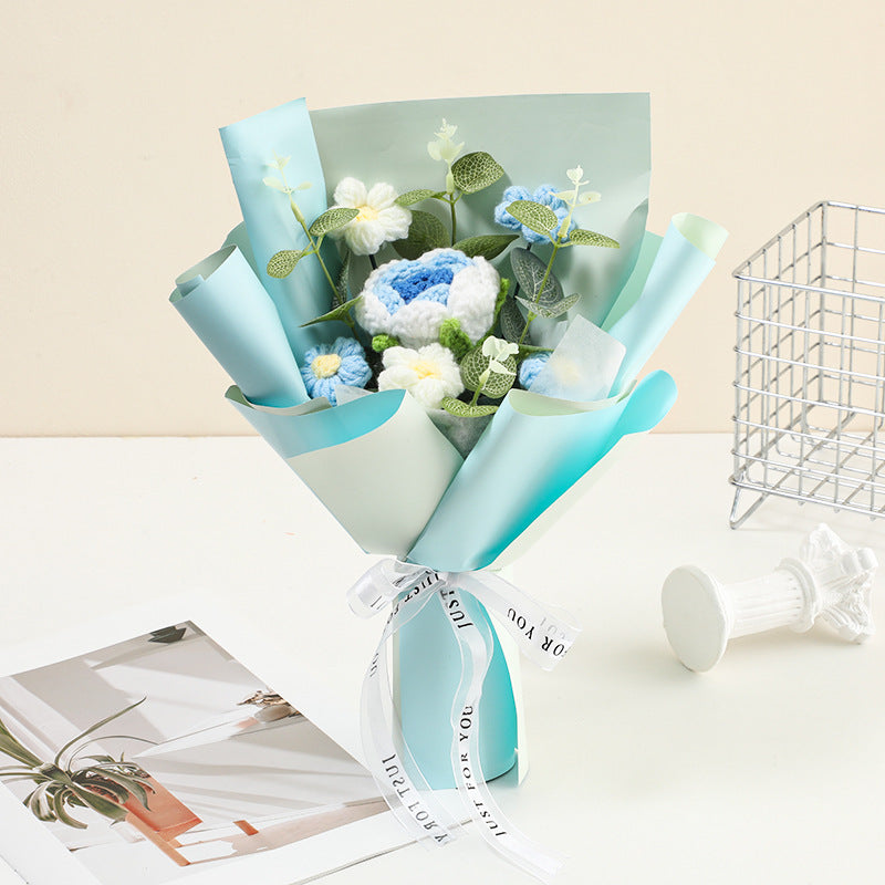 🌸🌿 Handgefertigter Häkelstrauß – Muttertags-Special mit 50% Rabatt! 🎁✨ Naturgetreu, langlebig & perfekt als Deko oder Geschenk