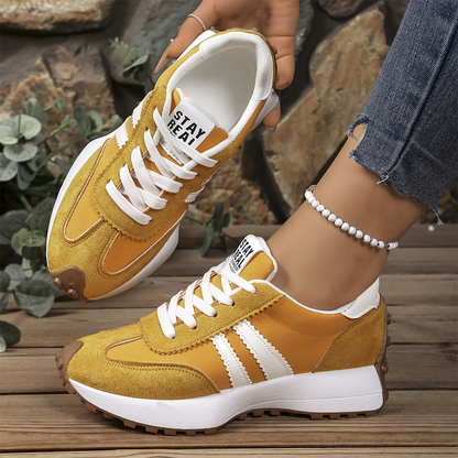 🌞Frühlingserwachen: 50% Rabatt!👟 Damen Klobige Freizeitsneaker – 4 cm Plattform, Retro-Design & Rutschfeste Gummisohle