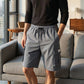 Herren Cargo Shorts mit elastischem Bund, lässige Arbeitshose mit vielen Taschen