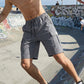 Herren Cargo Shorts mit elastischem Bund, lässige Arbeitshose mit vielen Taschen