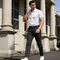🔥50% RABATT! Herren Karohose: Schlanker Schnitt, knitterbeständiger Stoff – Business-Casual