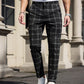🔥50% RABATT! Herren Karohose: Schlanker Schnitt, knitterbeständiger Stoff – Business-Casual
