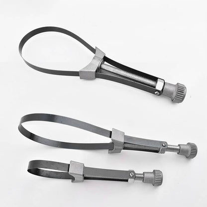 🔧 Verstellbarer Stahlband-Filterschlüssel – Für Ölfilter, Armaturen & Mehr – Robuster Stahl, Bis 120mm, Ideal für Kfz & DIY