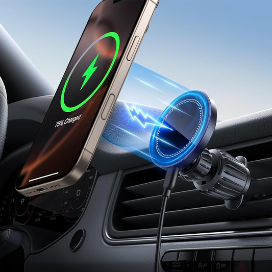 🚗 Magnetische Wireless Car Charger – 15W Schnellladung, Starker Halt & 360° Drehbar – Für Navigation & Freisprechanrufe, 15W