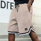 Herren Quilted Sport Shorts | Locker Geschnittene Freizeitshorts mit Streifensaum & Steppmuster – Atmungsaktive Baumwollmischung für Sommer, Sport & Alltag