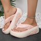 📢📢50% RABATT! ⏰Sommerliche Flip-Flops für Damen mit weicher Plateausohle und Farbblock-Design