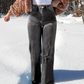 Damen High-Waist-Stretch-Straight-Leg-Jeans