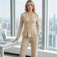 2-teiliges Set aus Peplum-Oberteil und Hose für Damen