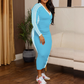 Damen Casual V-Ausschnitt Kleid mit angesetzten Langärmeln, figurbetontes Bodycon-Kleid – sportliche Streifendetails & schmeichelhafte Passform für jede Jahreszeit! 🌟