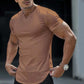 Lässiges einfarbiges athletisches T-Shirt für Herren