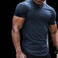 Lässiges einfarbiges athletisches T-Shirt für Herren