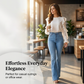 Elastische Schlagjeans für Damen mit hoher Taille